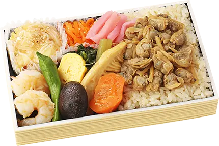 旨みたっぷり！あさりご飯のお弁当